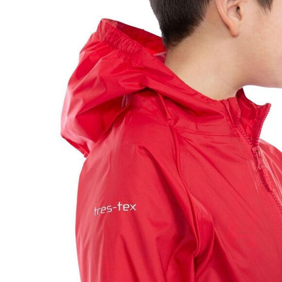 Trespass Childrens/Kids Button Rain Suit / Red